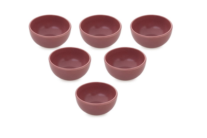 Hermia Juego de 6 Salseras en Cerámica Rosa Empolvado Hermia Juego de 6 Salseras en Cerámica Rosa Empolvado